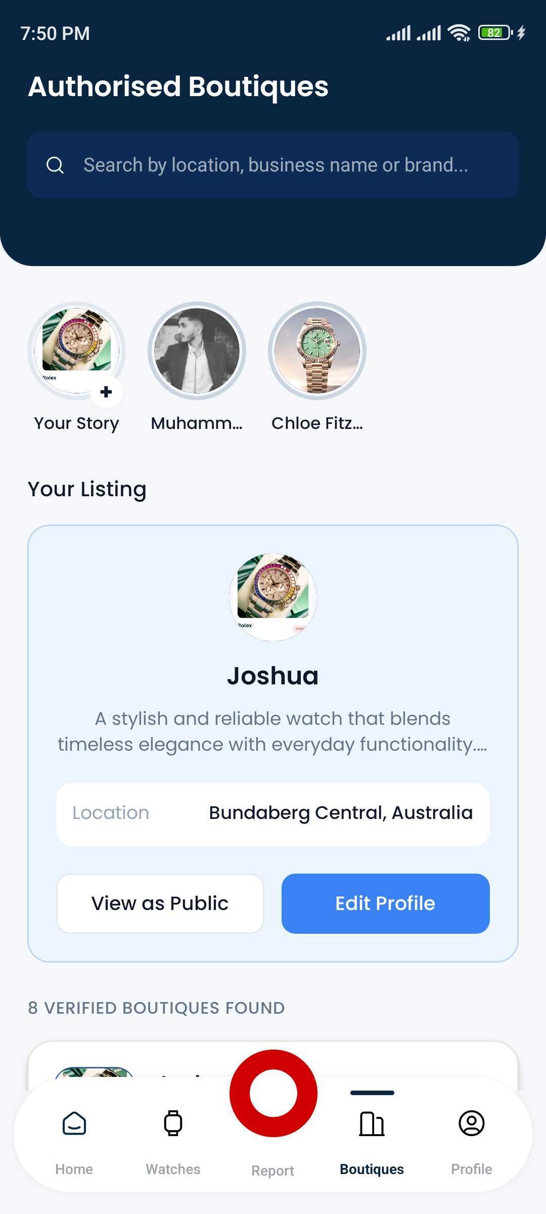Watch Ledger stories — boutique post feed in the app